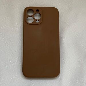 Brown Silicone Phone Case. Fits a iPhone 13 Pro Max